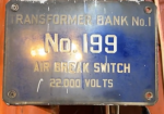Air Break Switch Transformer Bank SSP Sign