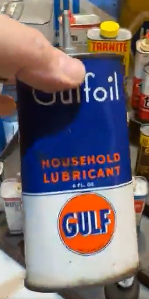 Gulf Gulfoil Household Lubricant SST Lead Top Oiler Can