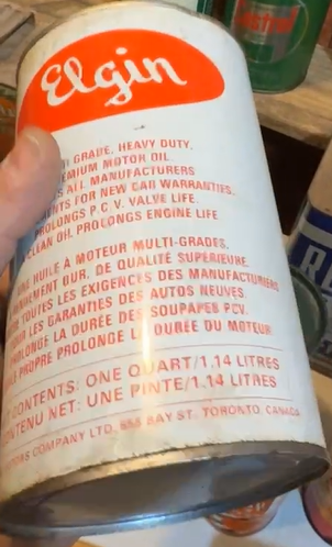 Elgin Motor Oil SST Quart Can