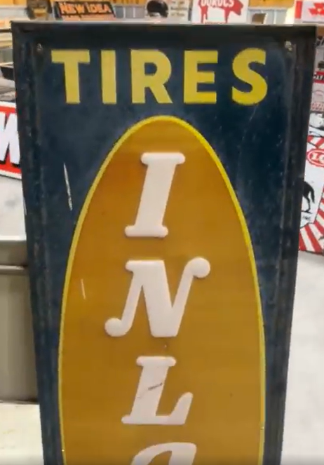 Inland Tires and Tubes SST Embossed Sign