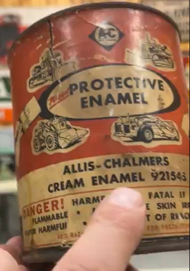 Allis-Chalmers Protective Enamel Paper Label Can