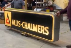 Allis-Chalmers Plastic (Lexon) Double-Sided Light Up 12 Foot Sign
