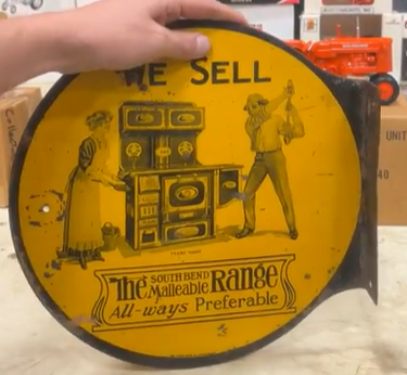 South Bend Malleable Range DST Flange Sign