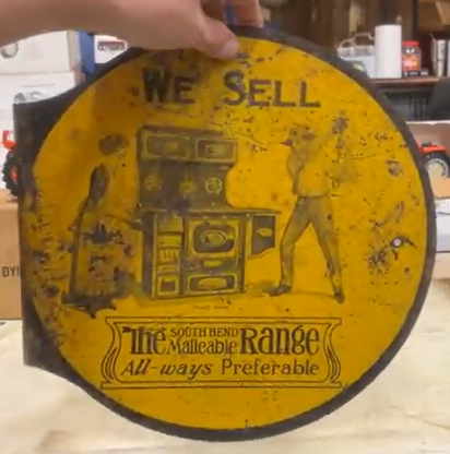 South Bend Malleable Range DST Flange Sign