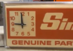 Simplicity Genuine Parts and Service Plastic Sign with Clock