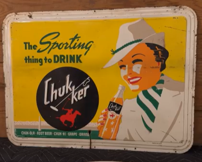 Chukker Beverages Sporting Thing to Drink SST Embossed Sign