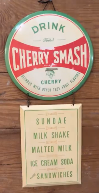 Fowler’s Cherry Smash SST Sign with Hanging Menu