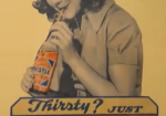 Thirsty Just Whistle Die Cut Cardboard Sign
