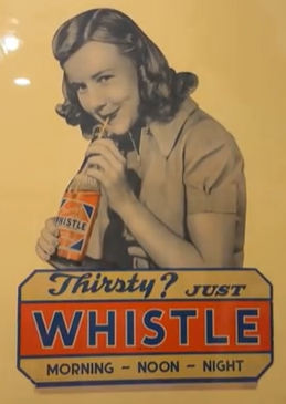 Thirsty Just Whistle Die Cut Cardboard Sign