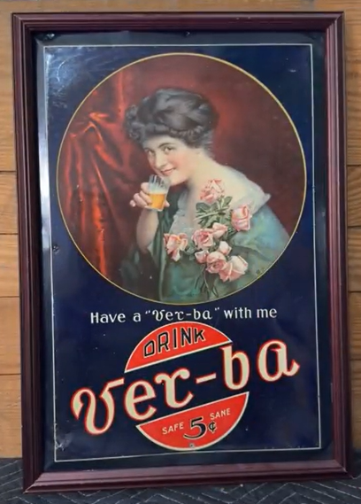 Drink Ver-Ba 5 Cents Safe Sane TOC Sign