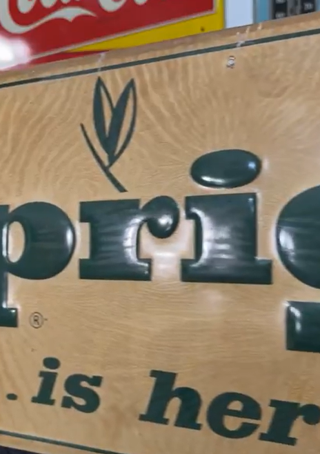 Sprig is Here Never Too Sweet SST Embossed Sign