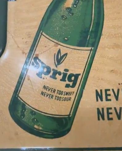 Sprig is Here Never Too Sweet SST Embossed Sign