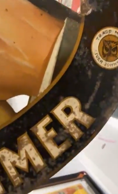 Iver Johnson Revolver Hammer the Hammer DST Hanging Sign