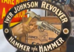 Iver Johnson Revolver Hammer the Hammer DST Hanging Sign