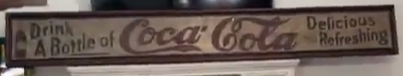 Drink a Bottle of Coca-Cola Oil Cloth 12 Foot Sign