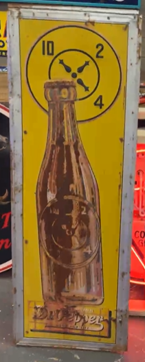 Dr Pepper 10 2 4 Clock SST Vertical Sign