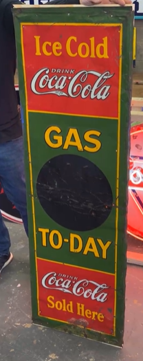 Coca-Cola Gas To-Day Pricer Vertical SST Sign