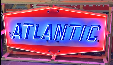 Atlantic Gasoline SSP Sign with Added Neon