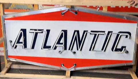 Atlantic Gasoline SSP Sign with Added Neon