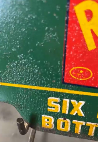 Royal Crown Cola Six Big Bottles Die Cut DST Sign