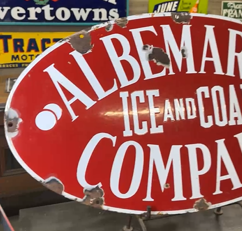 Albemarle Ice and Coal Company SSP Oval Sign