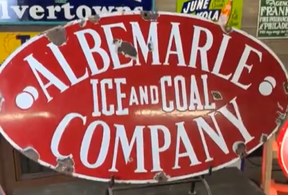 Albemarle Ice and Coal Company SSP Oval Sign