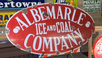 Albemarle Ice and Coal Company SSP Oval Sign