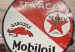 Texaco Black T Gargoyle Mobiloil Combined Brands DSP 36 Inch Sign