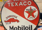 Texaco Black T Gargoyle Mobiloil Combined Brands DSP 36 Inch Sign