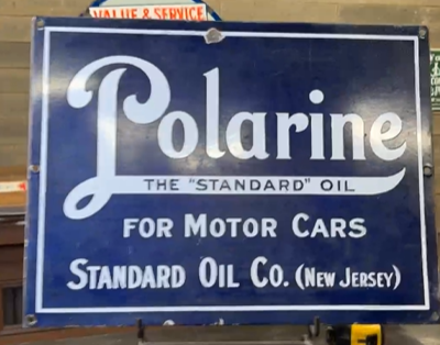 Polarine Standard Oil for Motor Cars SSP Sign