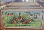 Game Fine Cut Tobacco 5 Cent Packages SST Lithograph Can
