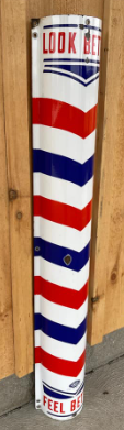 Marvy Look Better Feel Better Barber Pole SSP 48 Inch Sign