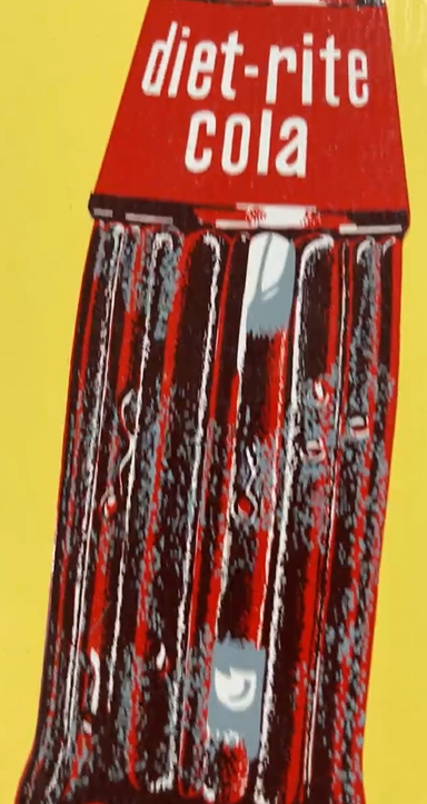 Diet-Rite Cola Sugar Free SST Embossed Sign