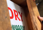 Canada Dry Beverages SSP Sign with Original Wood Packing Crate