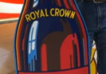 Royal Crown Cola Die Cut Bottle-Shaped SST Embossed Sign