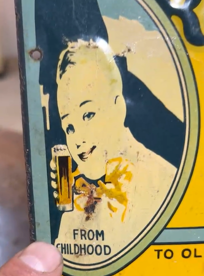 Dr. Swett’s Root Beer Die Cut SST Embossed Bottle-Shaped Sign