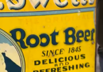 Dr. Swett’s Root Beer Die Cut SST Embossed Bottle-Shaped Sign