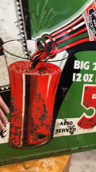 You’ll Get a Kick Out of Kik 5 Cents SST Embossed Sign