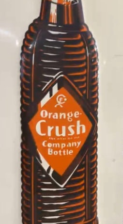 Drink Orange Crush Feel Fresh SST Embossed Sign