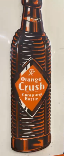 Drink Orange Crush Feel Fresh SST Embossed Sign