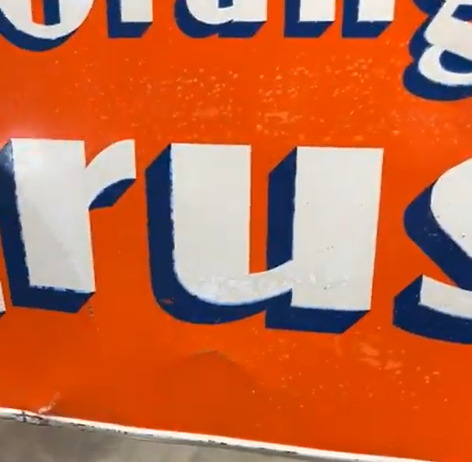 Drink Orange Crush with Crushy SST Canadian Sign