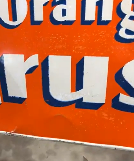 Drink Orange Crush with Crushy SST Canadian Sign