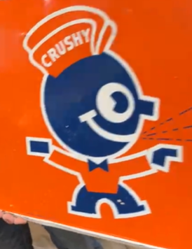 Drink Orange Crush with Crushy SST Canadian Sign