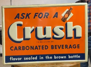 Ask for a Crush Ribbed Bottle SST Embossed Sign