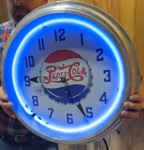Pepsi-Cola 20 Inch Neon Clock