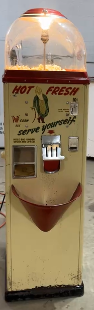 Hot Fresh Serve Yourself Popcorn Coin-Op Vending Machine