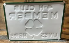 4-H Club Member Lives Here SST Embossed Sign
