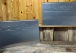 Two AC Delco Batteries Aluminum Embossed Signs