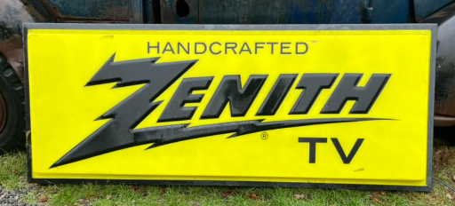 Zenith Handcrafted TV One-Sided Plastic Light-Up Sign