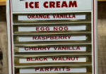 Cloister Dairies Ice Cream TOC Menu Board